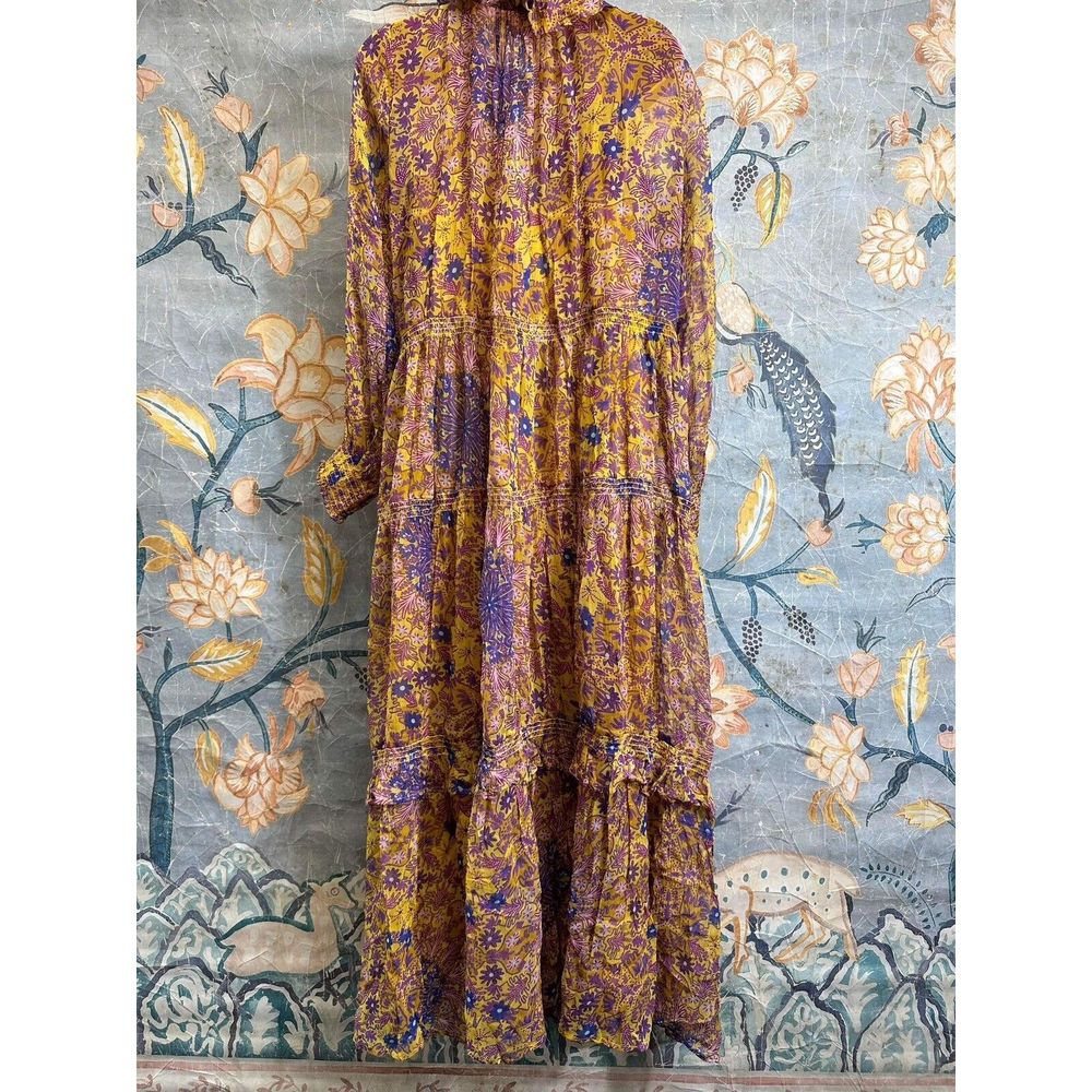 Anthropologie The Marais Printed Chiffon Maxi Dress Size S - Picture 10 of 11